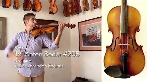 Anton Beder 16" viola #205, Germany / Brandon Encinas / at the Metzler Violin Shop